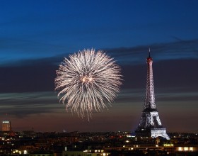 feu d'artifice à la tour Eiffel 2017