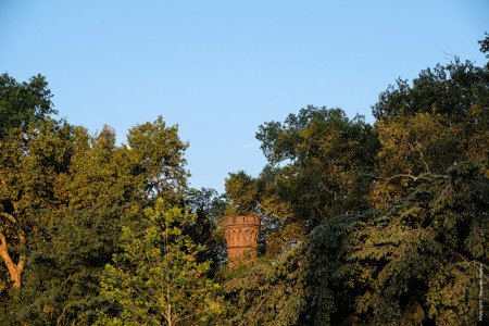 Fireplace in the garden of the Eiffel Tower