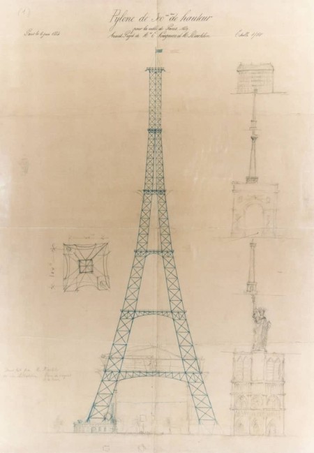 Drawing of Pylon by Koechlin 