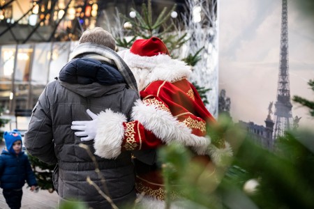 Le Père Noel à la tour Eiffel 