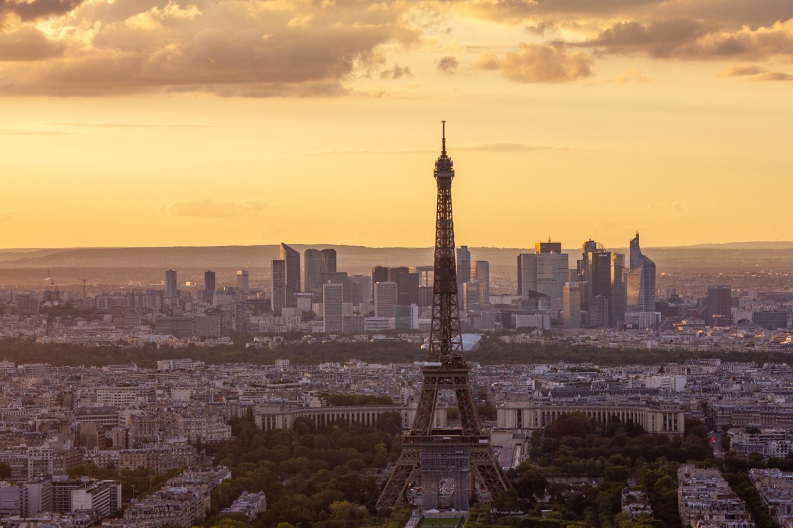 Vue tour Eiffel depuis la tour Montparnasse