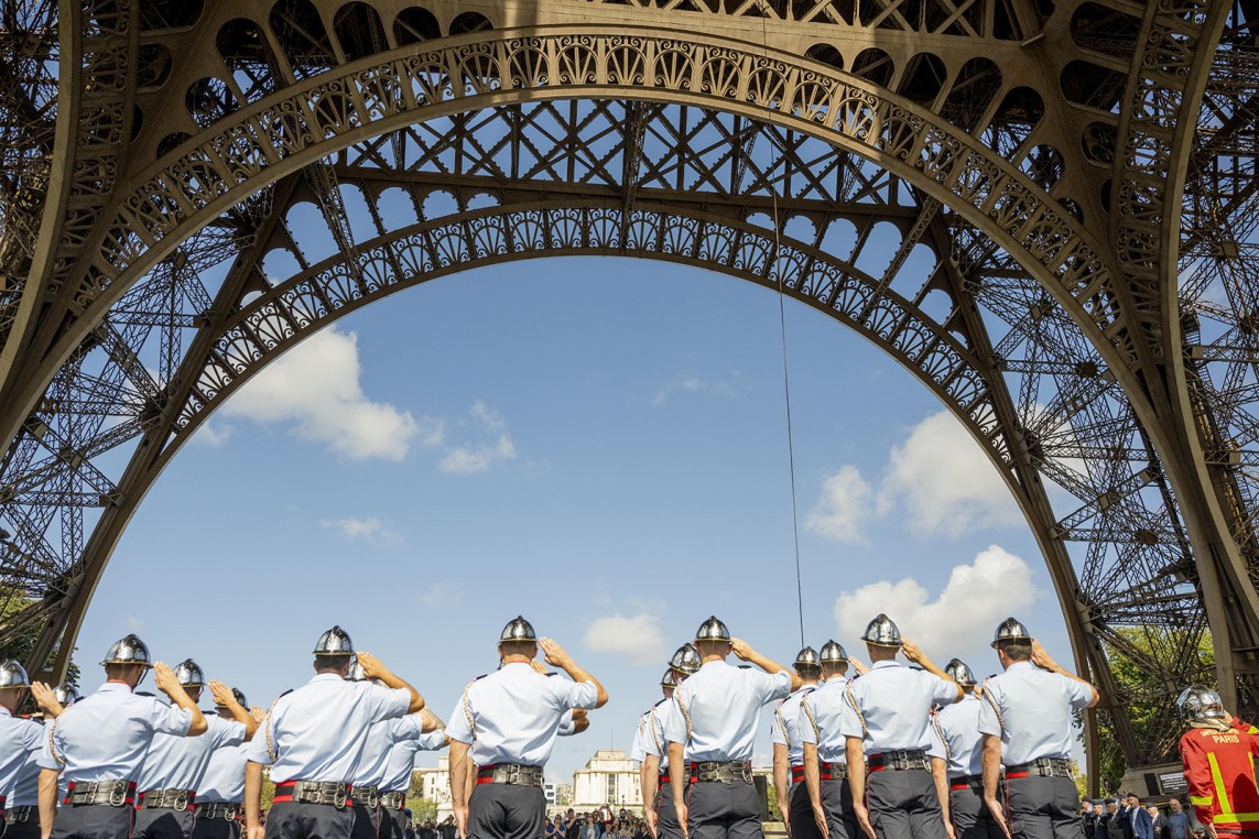 Cérémonie sur le parvis pour les 80 ans de la Libération de Paris